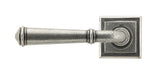 From The Anvil - Pewter Regency Lever on Rose Set (Square) - Unsprung | Sku. 49980 | Trade Door Handles.