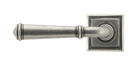 From The Anvil - Pewter Regency Lever on Rose Set (Square) - Unsprung | Sku. 49980 | Trade Door Handles.