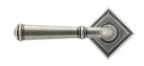 From The Anvil - Pewter Regency Lever on Rose Set (Square) - Unsprung | Sku. 49980 | Trade Door Handles.