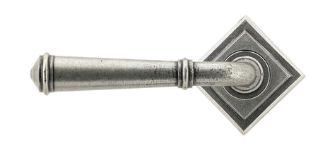 From The Anvil - Pewter Regency Lever on Rose Set (Square) - Unsprung | Sku. 49980 | Trade Door Handles.