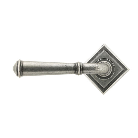 From The Anvil - Pewter Regency Lever on Rose Set (Square) - Unsprung | Sku. 49980 | Trade Door Handles.