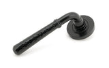 From The Anvil - Black Hammered Newbury Lever on Rose Set (Plain) - Unsprung | Sku. 49981 | Trade Door Handles.