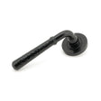 From The Anvil - Black Hammered Newbury Lever on Rose Set (Plain) - Unsprung | Sku. 49981 | Trade Door Handles.