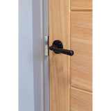 From The Anvil - Black Hammered Newbury Lever on Rose Set (Art Deco) - Unsprung | Sku. 49982 | Trade Door Handles.