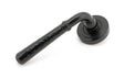 From The Anvil - Black Hammered Newbury Lever on Rose Set (Art Deco) - Unsprung | Sku. 49982 | Trade Door Handles.