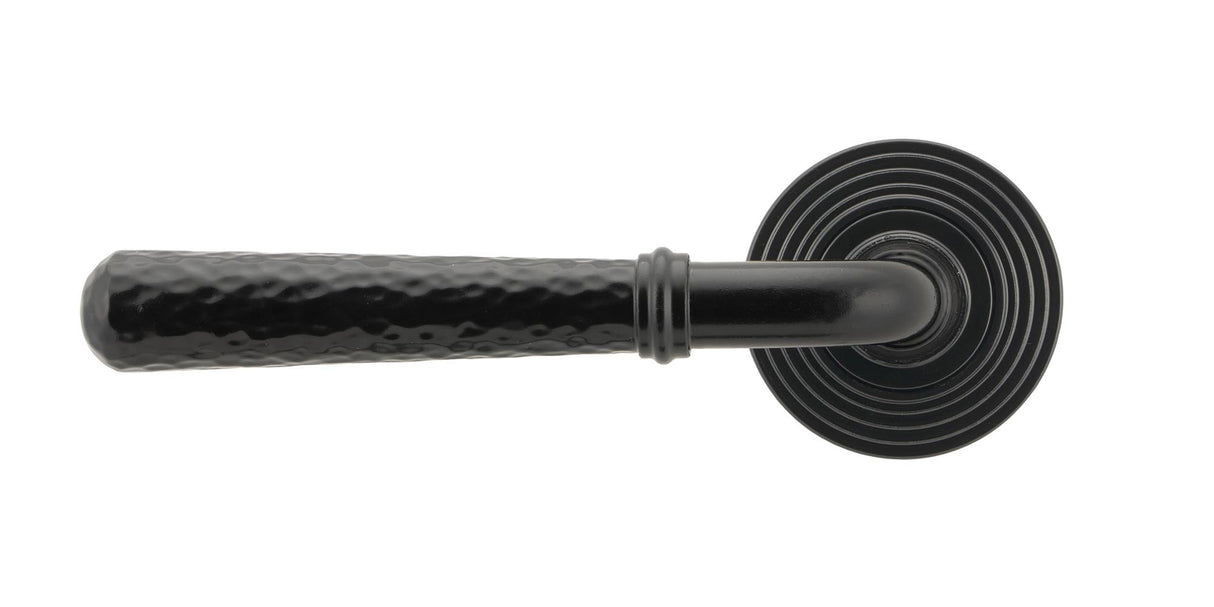 From The Anvil - Black Hammered Newbury Lever on Rose Set (Beehive) - Unsprung | Sku. 49983 | Trade Door Handles.