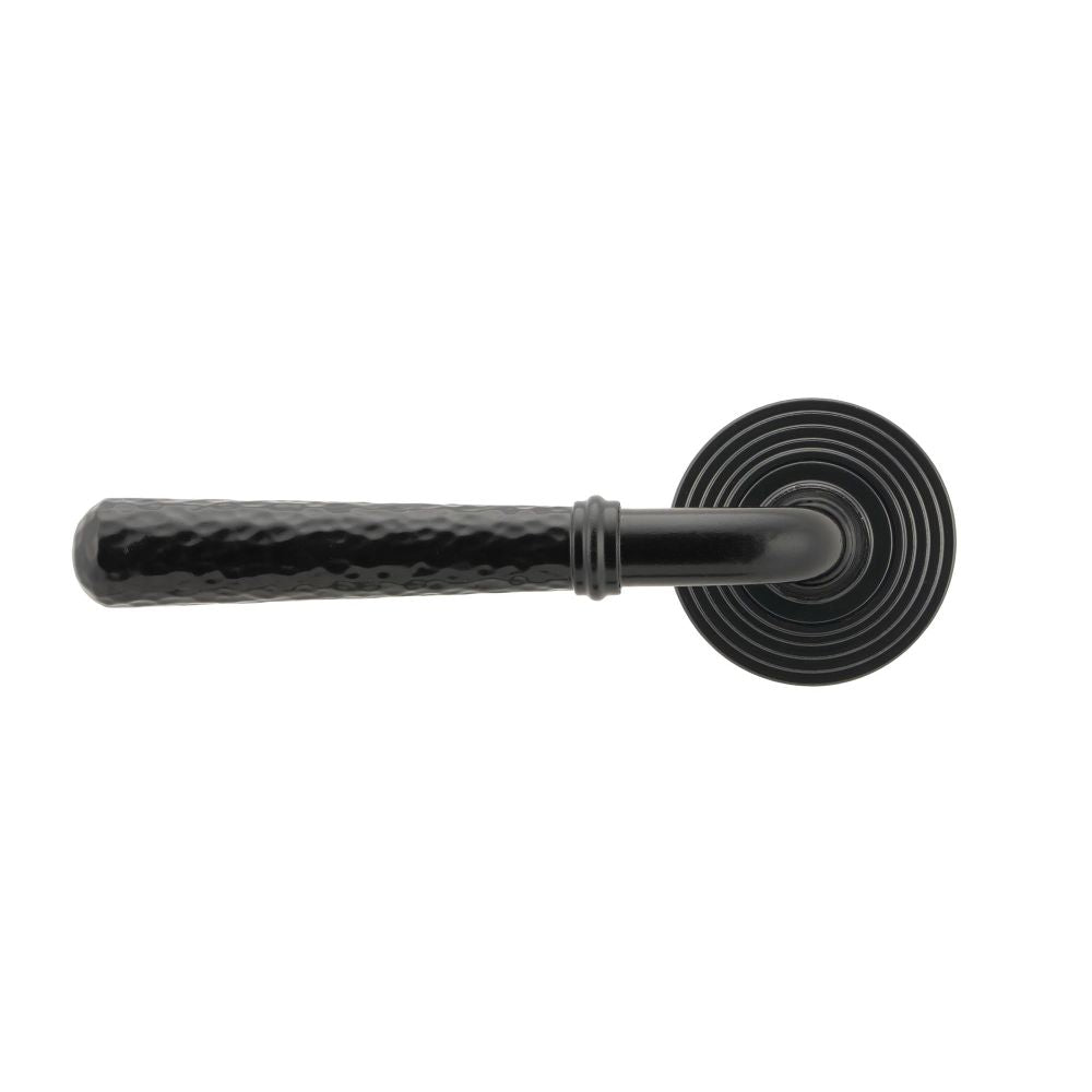 From The Anvil - Black Hammered Newbury Lever on Rose Set (Beehive) - Unsprung | Sku. 49983 | Trade Door Handles.