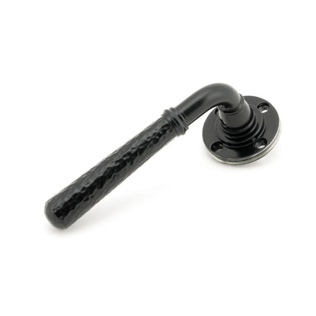 From The Anvil - Black Hammered Newbury Lever on Rose Set (Beehive) - Unsprung | Sku. 49983 | Trade Door Handles.