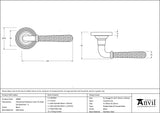 From The Anvil - Black Hammered Newbury Lever on Rose Set (Beehive) - Unsprung | Sku. 49983 | Trade Door Handles.