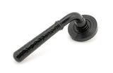 From The Anvil - Black Hammered Newbury Lever on Rose Set (Beehive) - Unsprung | Sku. 49983 | Trade Door Handles.