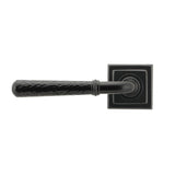 From The Anvil - Black Hammered Newbury Lever on Rose Set (Square) - Unsprung | Sku. 49984 | Trade Door Handles.