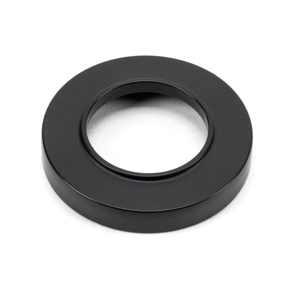 From The Anvil - Matt Black Hammered Newbury Lever on Rose Set (Plain) - Unsprung | Sku. 49985 | Trade Door Handles.