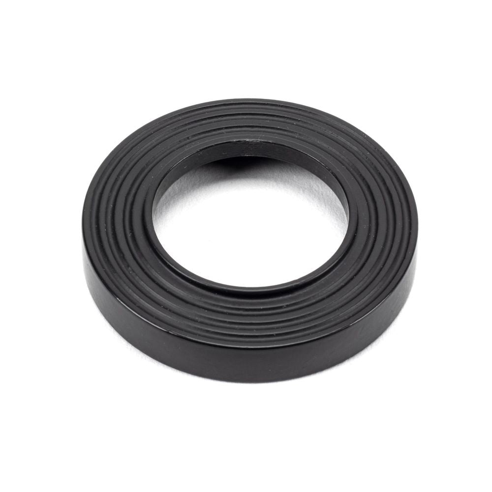 From The Anvil - Matt Black Hammered Newbury Lever on Rose Set (Beehive) - Unsprung | Sku. 49987 | Trade Door Handles.