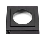 From The Anvil - Matt Black Hammered Newbury Lever on Rose Set (Square) - Unsprung | Sku. 49988 | Trade Door Handles.