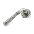 From The Anvil - Pewter Hammered Newbury Lever on Rose Set (Art Deco) - Unsprung | Sku. 49990 | Trade Door Handles.