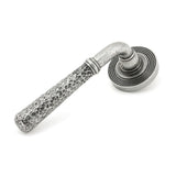 From The Anvil - Pewter Hammered Newbury Lever on Rose Set (Beehive) - Unsprung | Sku. 49991 | Trade Door Handles.