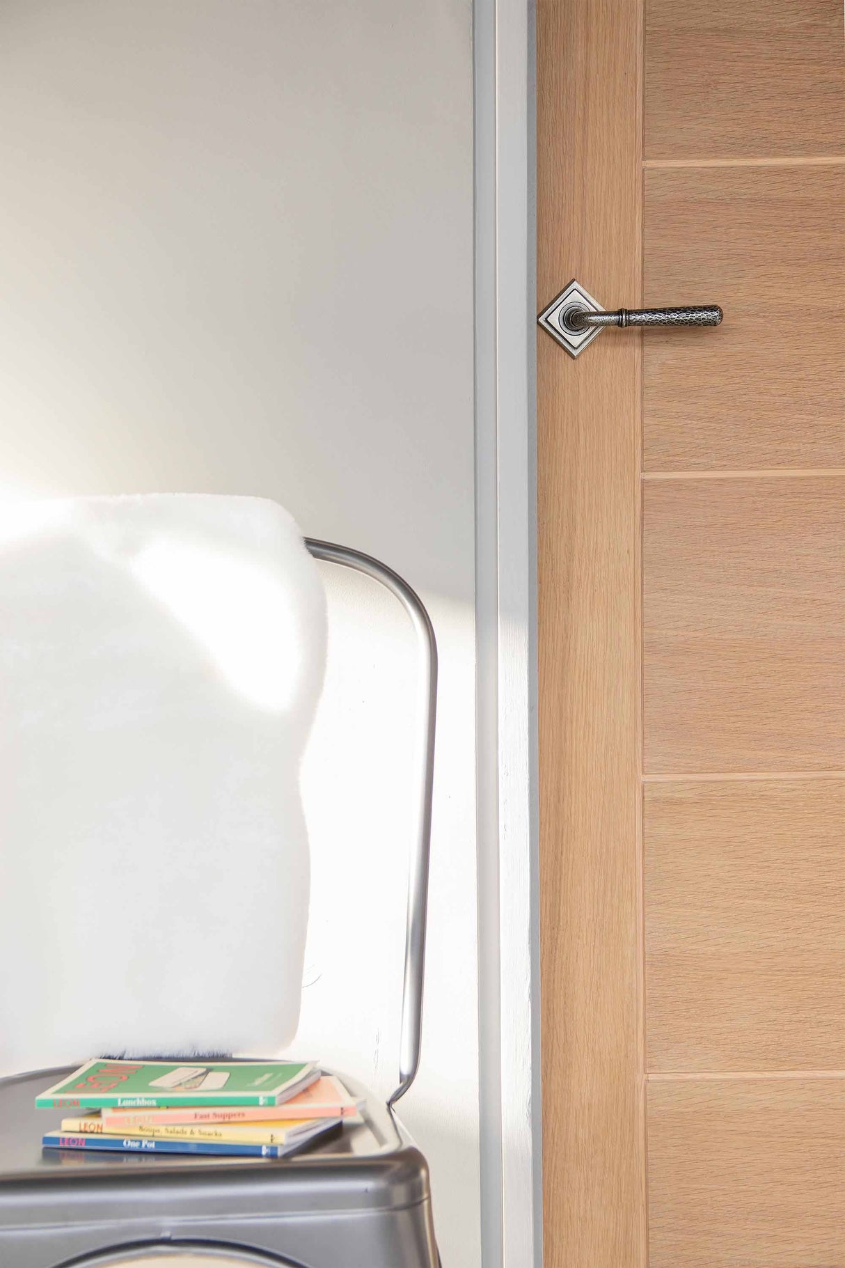 From The Anvil - Pewter Hammered Newbury Lever on Rose Set (Square) - Unsprung | Sku. 49992 | Trade Door Handles.