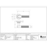 From The Anvil - Aged Brass Brompton Lever on Rose Set (Art Deco) - Unsprung | Sku. 49994 | Trade Door Handles.