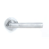 From The Anvil - Polished Chrome Brompton Lever on Rose Set (Art Deco) - Unsprung | Sku. 49998 | Trade Door Handles.