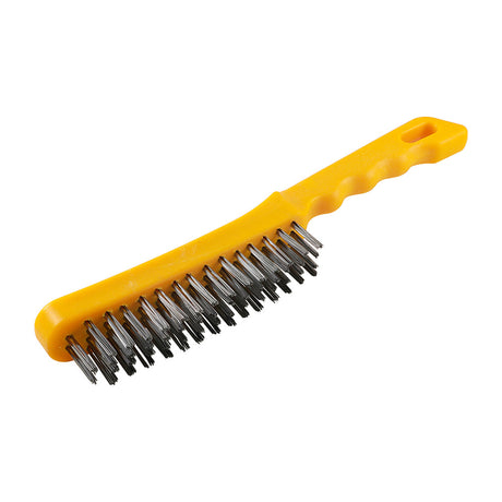 This is an image of Timco - Plastic Handle Scratch Brush - Steel 4 Rows (1 Each Unit) 4SBP