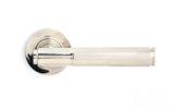 From The Anvil - Polished Nickel Brompton Lever on Rose Set (Plain) - Unsprung | Sku. 50001 | Trade Door Handles.