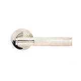 From The Anvil - Polished Nickel Brompton Lever on Rose Set (Plain) - Unsprung | Sku. 50001 | Trade Door Handles.