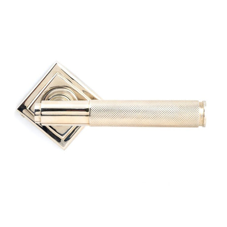 From The Anvil - Polished Nickel Brompton Lever on Rose Set (Square) - Unsprung | Sku. 50004 | Trade Door Handles.