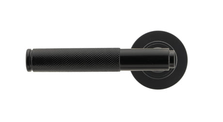 From The Anvil - Black Brompton Lever on Rose Set (Plain) - Unsprung | Sku. 50005 | Trade Door Handles.