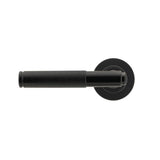 From The Anvil - Black Brompton Lever on Rose Set (Plain) - Unsprung | Sku. 50005 | Trade Door Handles.