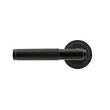From The Anvil - Black Brompton Lever on Rose Set (Art Deco) - Unsprung | Sku. 50006 | Trade Door Handles.