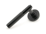 From The Anvil - Black Brompton Lever on Rose Set (Art Deco) - Unsprung | Sku. 50006 | Trade Door Handles.