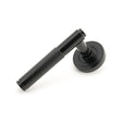 From The Anvil - Black Brompton Lever on Rose Set (Art Deco) - Unsprung | Sku. 50006 | Trade Door Handles.