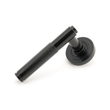 From The Anvil - Black Brompton Lever on Rose Set (Art Deco) - Unsprung | Sku. 50006 | Trade Door Handles.
