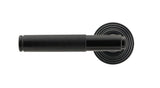 From The Anvil - Black Brompton Lever on Rose Set (Beehive) - Unsprung | Sku. 50007 | Trade Door Handles.