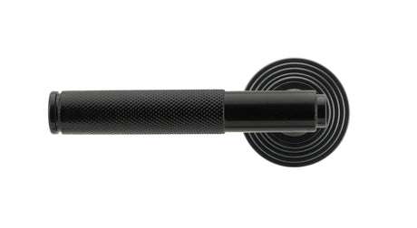 From The Anvil - Black Brompton Lever on Rose Set (Beehive) - Unsprung | Sku. 50007 | Trade Door Handles.