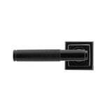 From The Anvil - Black Brompton Lever on Rose Set (Square) - Unsprung | Sku. 50008 | Trade Door Handles.