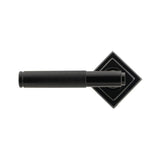 From The Anvil - Black Brompton Lever on Rose Set (Square) - Unsprung | Sku. 50008 | Trade Door Handles.