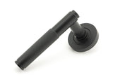 From The Anvil - Matt Black Brompton Lever on Rose Set (Plain) - Unsprung | Sku. 50009 | Trade Door Handles.