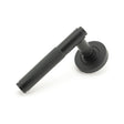 From The Anvil - Matt Black Brompton Lever on Rose Set (Plain) - Unsprung | Sku. 50009 | Trade Door Handles.