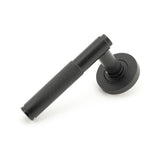 From The Anvil - Matt Black Brompton Lever on Rose Set (Plain) - Unsprung | Sku. 50009 | Trade Door Handles.