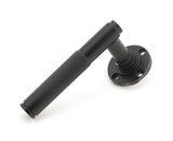 From The Anvil - Matt Black Brompton Lever on Rose Set (Art Deco) - Unsprung | Sku. 50010 | Trade Door Handles.
