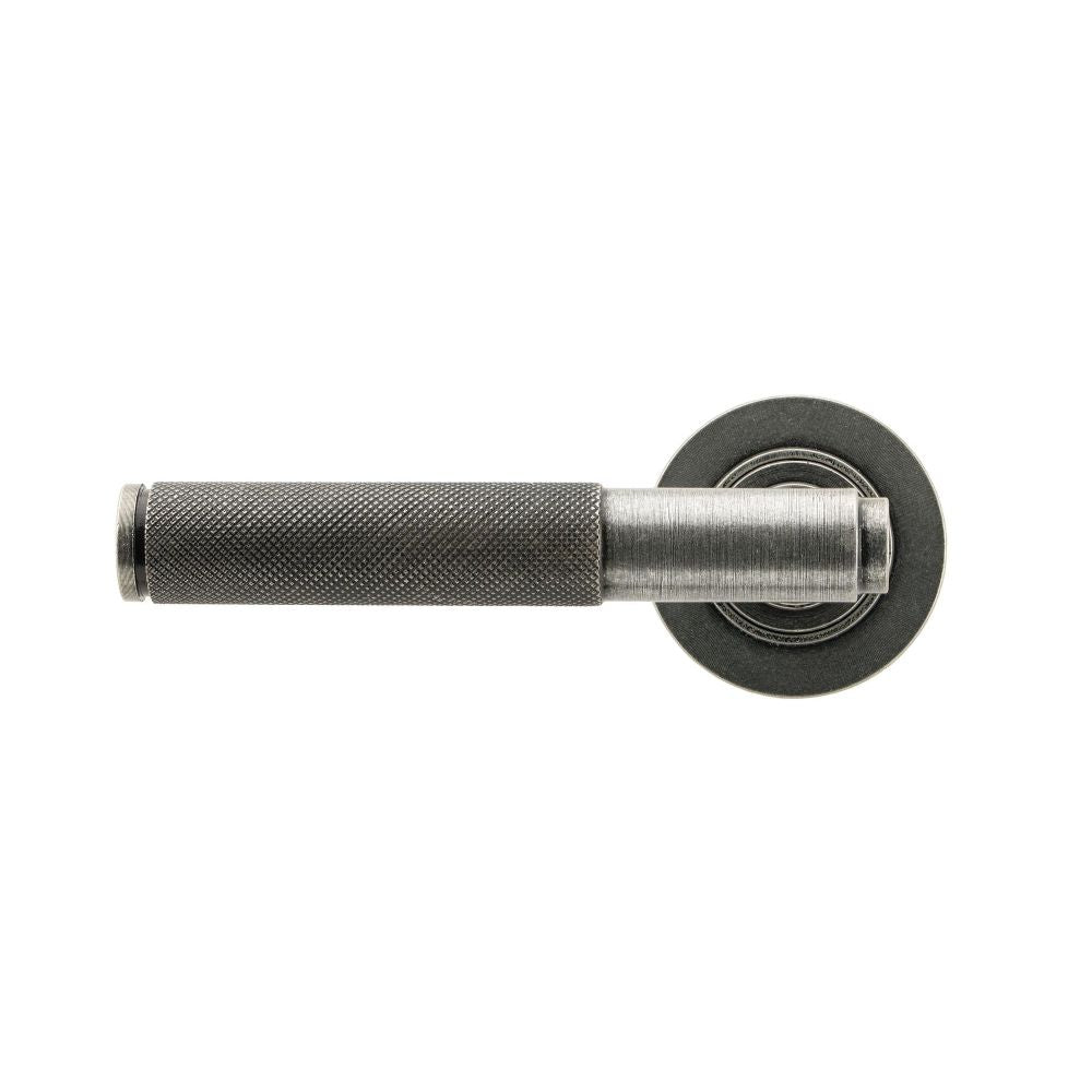 From The Anvil - Pewter Brompton Lever on Rose Set (Plain) - Unsprung | Sku. 50013 | Trade Door Handles.