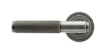 From The Anvil - Pewter Brompton Lever on Rose Set (Art Deco) - Unsprung | Sku. 50014 | Trade Door Handles.
