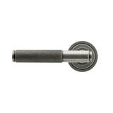 From The Anvil - Pewter Brompton Lever on Rose Set (Art Deco) - Unsprung | Sku. 50014 | Trade Door Handles.