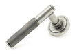 From The Anvil - Pewter Brompton Lever on Rose Set (Art Deco) - Unsprung | Sku. 50014 | Trade Door Handles.
