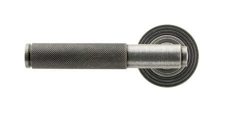 From The Anvil - Pewter Brompton Lever on Rose Set (Beehive) - Unsprung | Sku. 50015 | Trade Door Handles.
