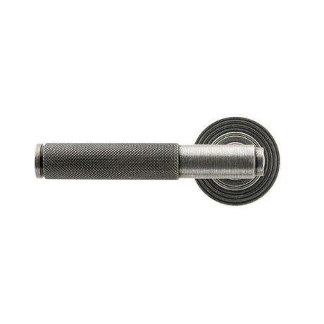 From The Anvil - Pewter Brompton Lever on Rose Set (Beehive) - Unsprung | Sku. 50015 | Trade Door Handles.