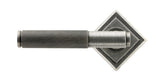 From The Anvil - Pewter Brompton Lever on Rose Set (Square) - Unsprung | Sku. 50016 | Trade Door Handles.