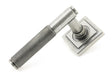 From The Anvil - Pewter Brompton Lever on Rose Set (Square) - Unsprung | Sku. 50016 | Trade Door Handles.