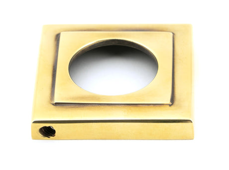 From The Anvil - Aged Brass Newbury Lever on Rose Set (Square) - Unsprung | Sku. 50020 | Trade Door Handles.